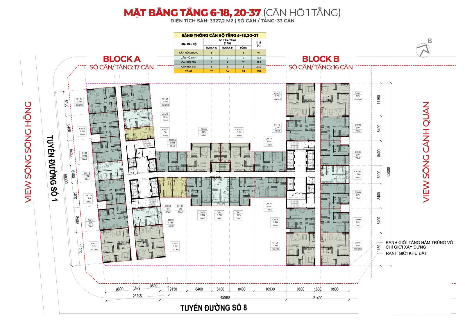 Mặt bằng Sunshine Legend City 1
